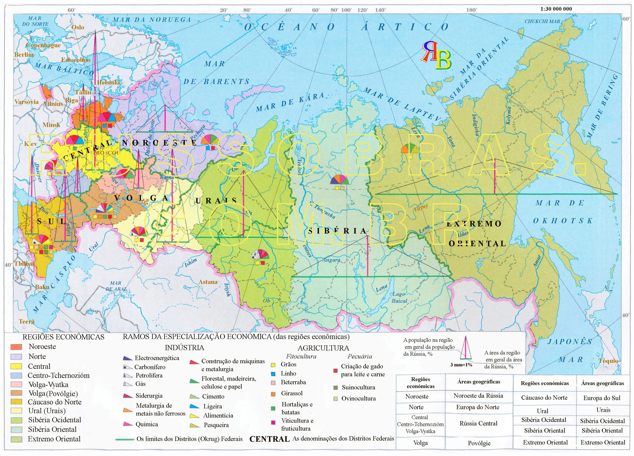 Mapa altamente detalhado da federação russa com capital de